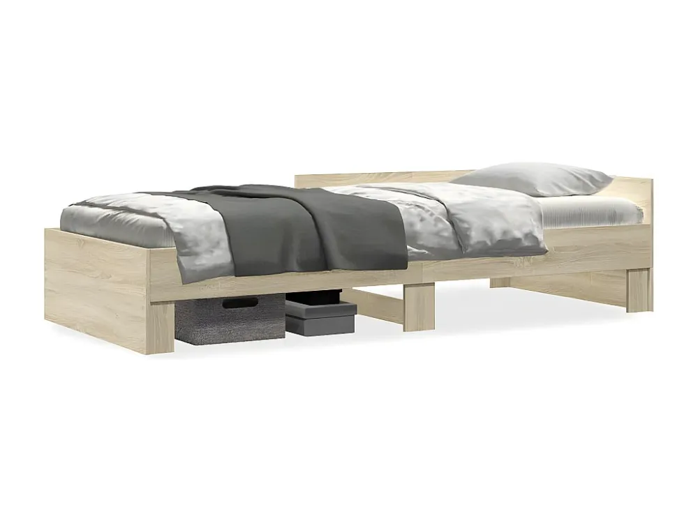 Estrutura cama 100x200 cm derivados de madeira carvalho sonoma