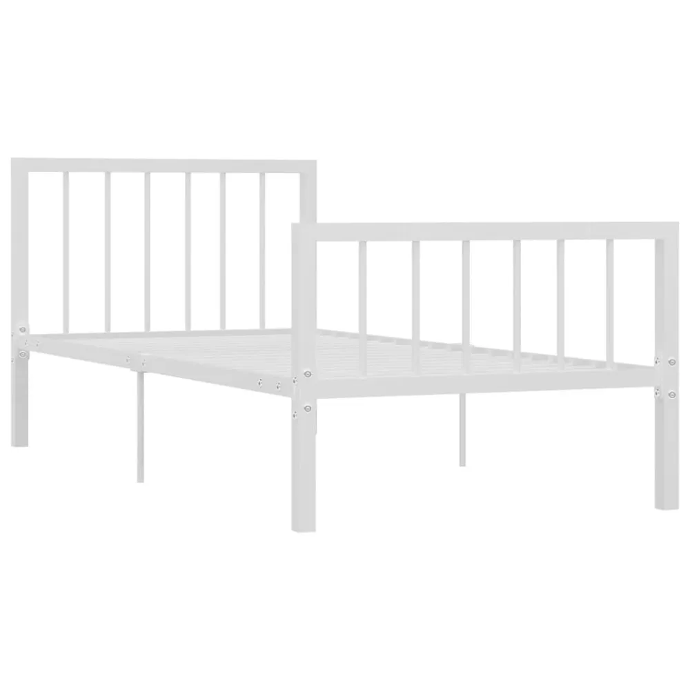Estrutura de cama 100x200 cm metálico branco