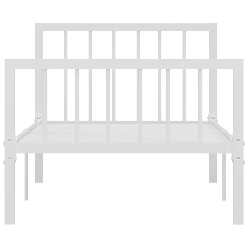 Estrutura de cama 100x200 cm metálico branco