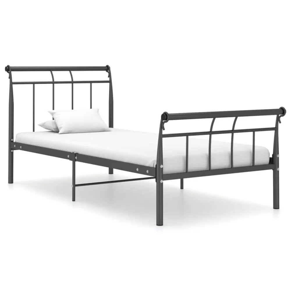 Estrutura de cama 100x200 cm metálico preto