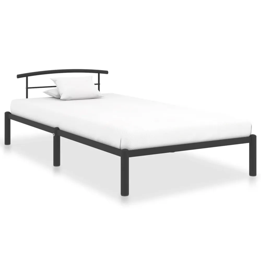 Estrutura de cama 100x200 cm metálico preto