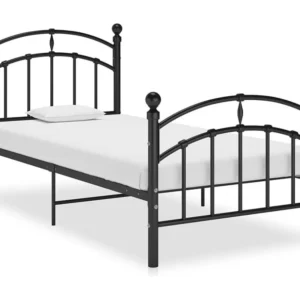 Estrutura de cama 100x200 cm metálico preto