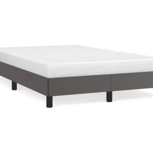 Estrutura de cama 120x190 cm couro artificial cinzento