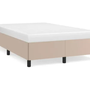 Estrutura de cama 120x190 cm couro artificial cor cappuccino