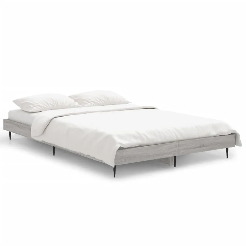 Estrutura cama 120x190 cm derivados de madeira cinzento sonoma