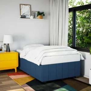 Estrutura de cama 120x190 cm tecido azul