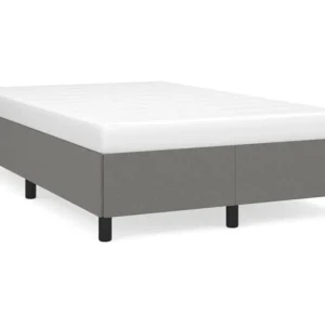 Estrutura de cama 120x190 cm tecido cinzento-escuro
