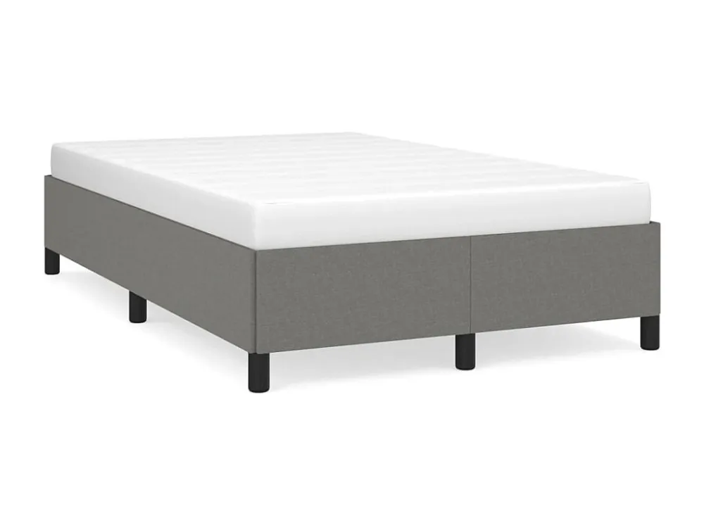 Estrutura de cama 120x190 cm tecido cinzento-escuro