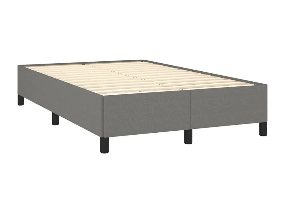 Estrutura de cama 120x190 cm tecido cinzento-escuro