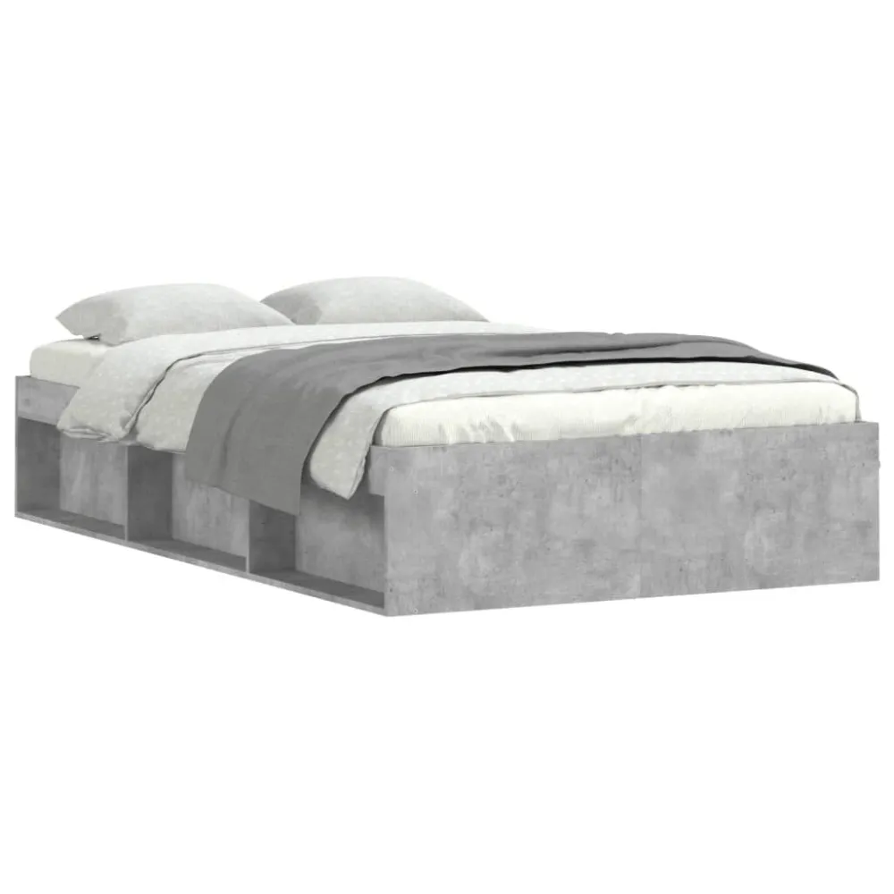 Estrutura de cama 120x200 cm cinza cimento
