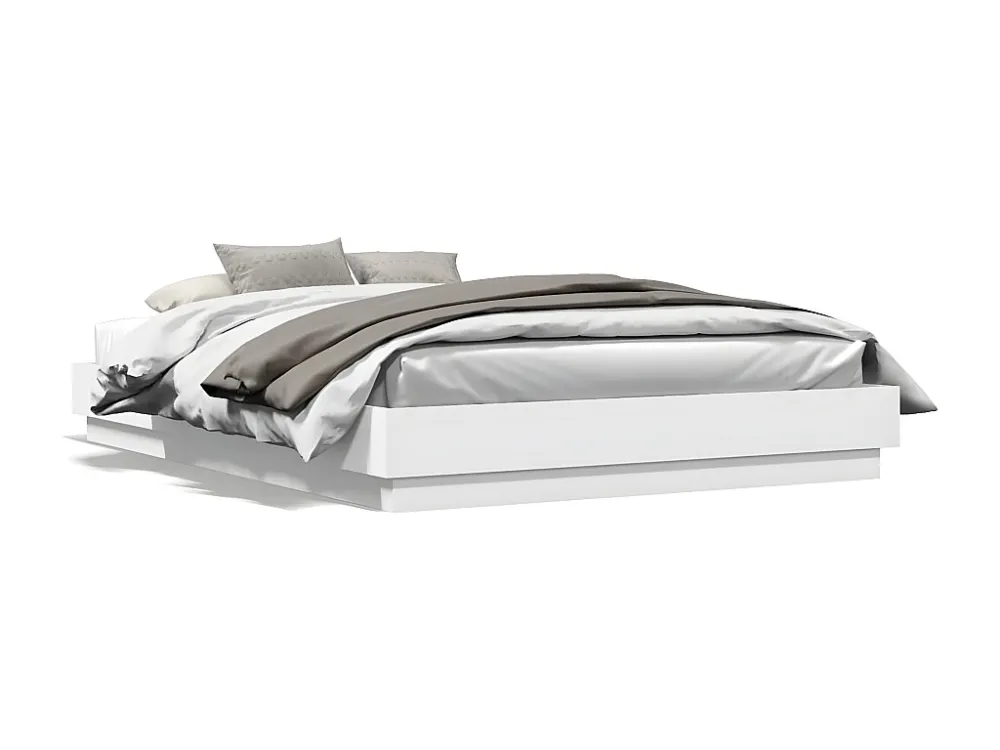 Estrutura de cama 120x200 cm derivados de madeira branco