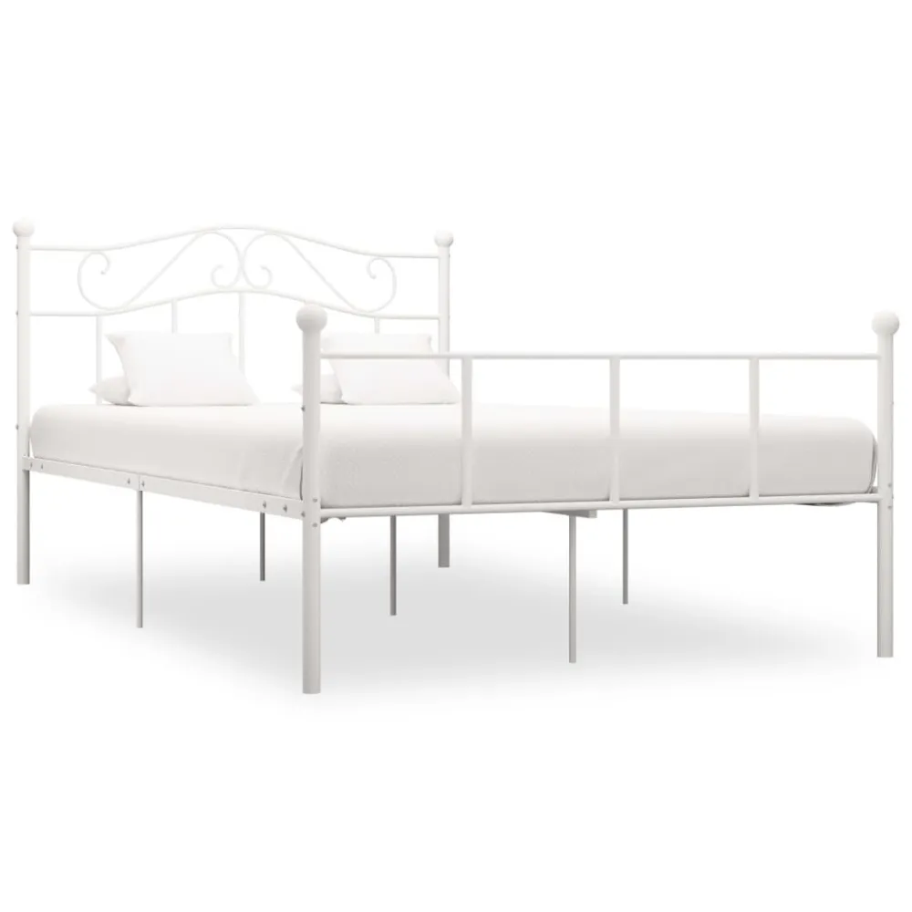 Estrutura de cama 120x200 cm metálico branco