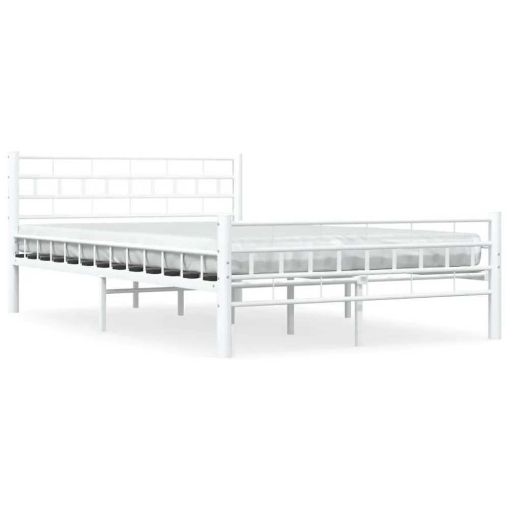 Estrutura de cama 120x200 cm metálico branco