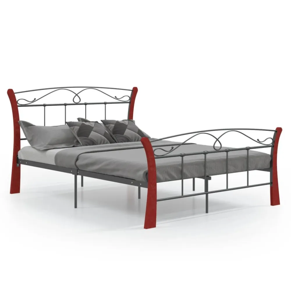 Estrutura de cama 120x200 cm metálico preto