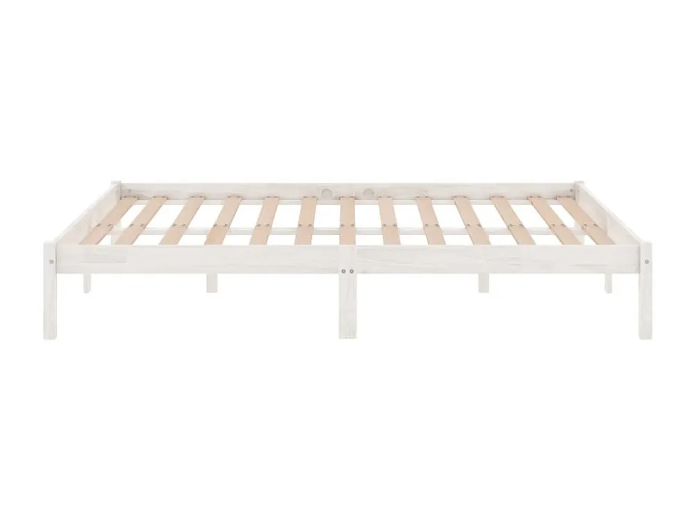 Estrutura de cama 120x200 cm pinho maciço branco
