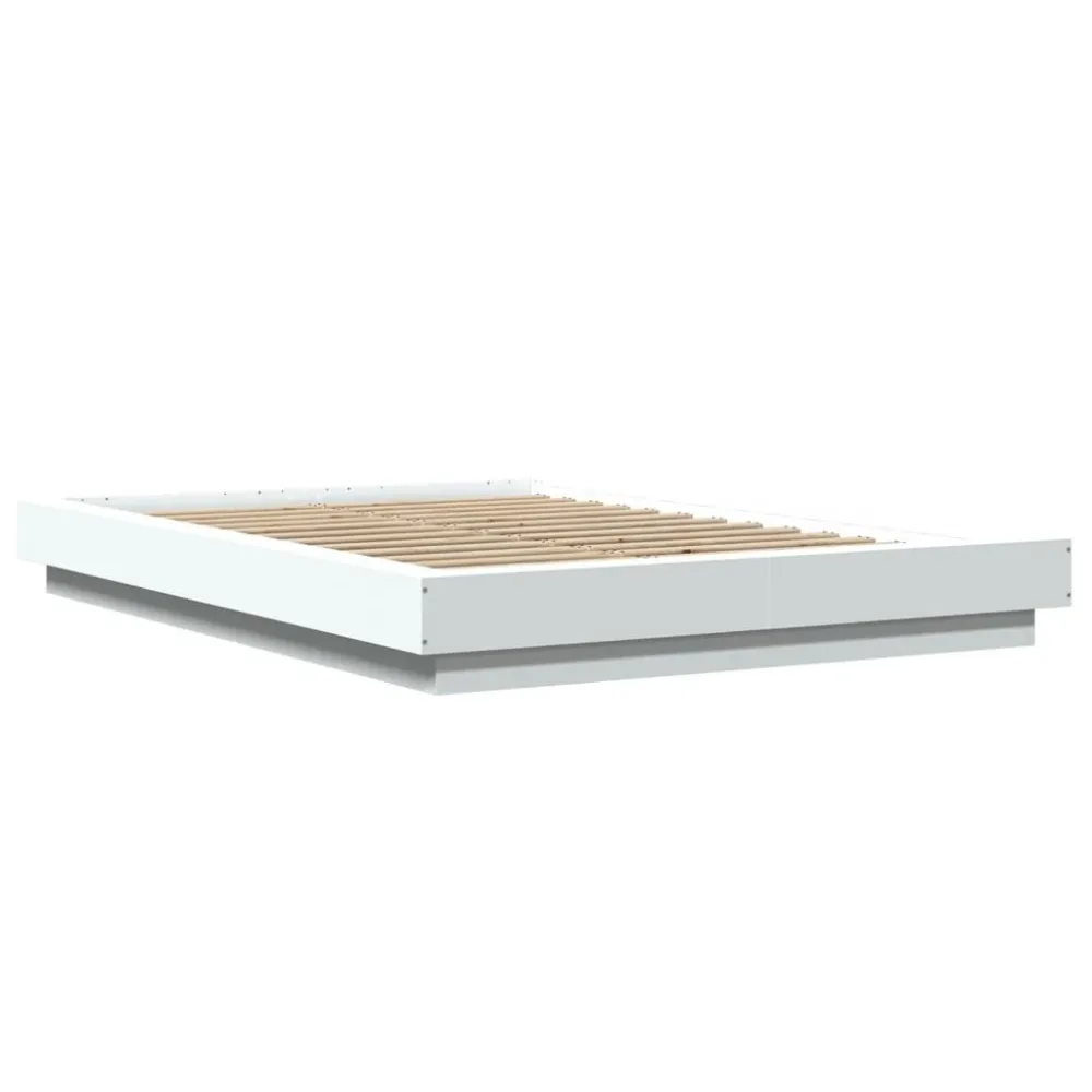 Estrutura de cama 135x190 cm derivados de madeira branco