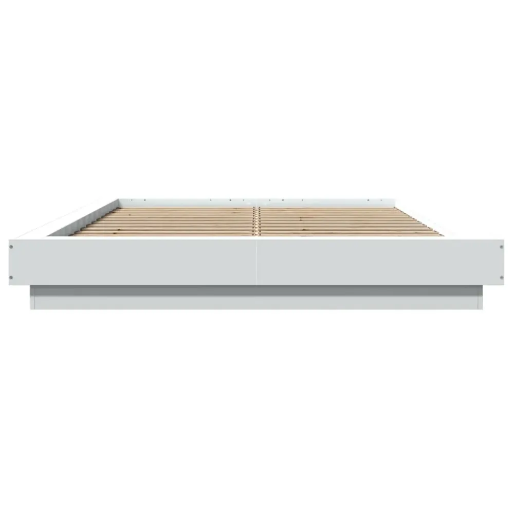 Estrutura de cama 135x190 cm derivados de madeira branco