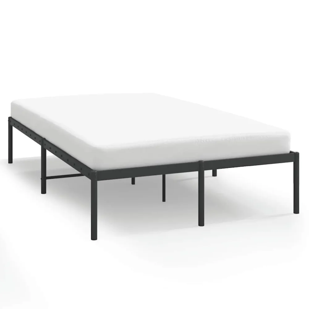 Estrutura de cama 135x190 cm metálico preto