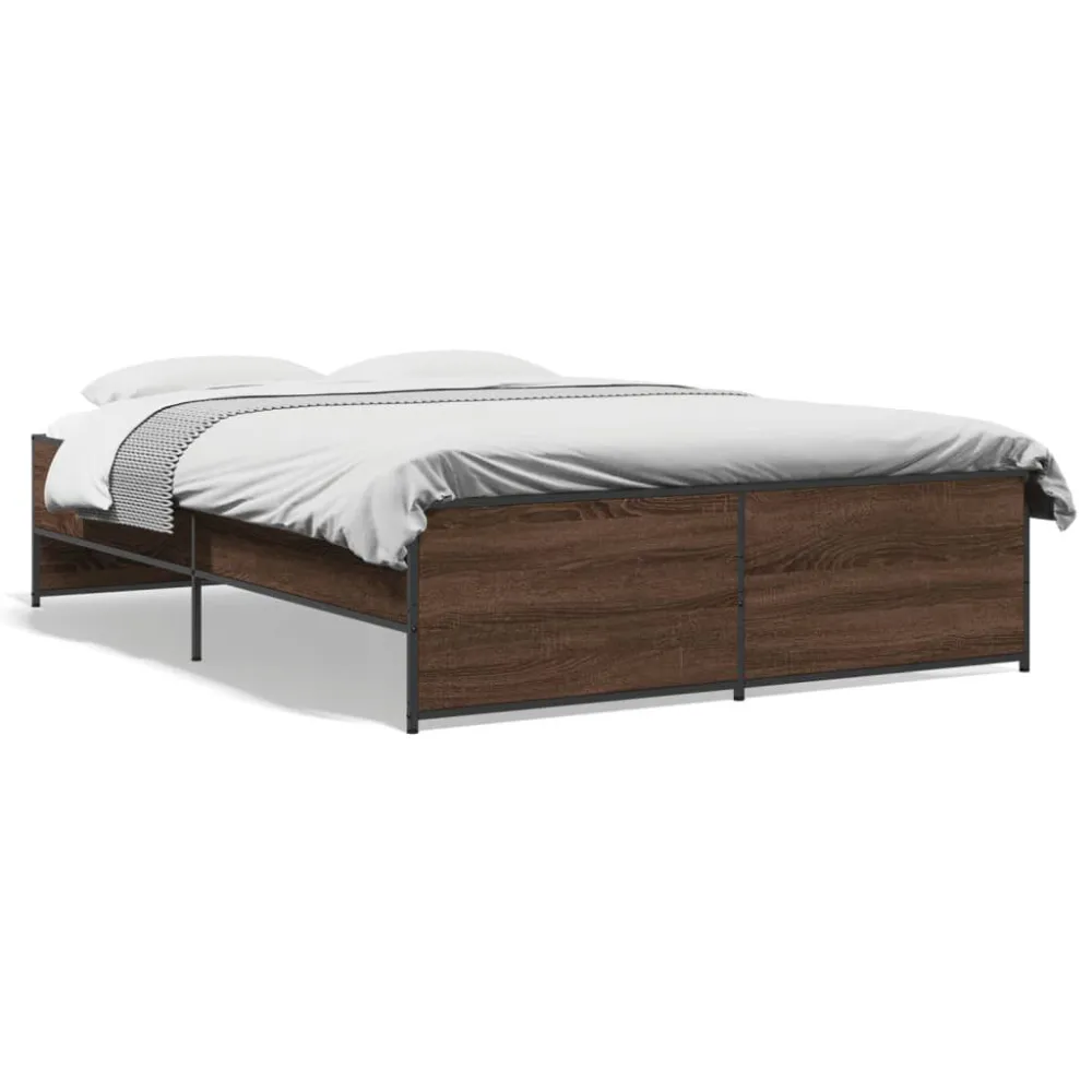 Estrutura de cama 135x190cm derivados madeira/metal