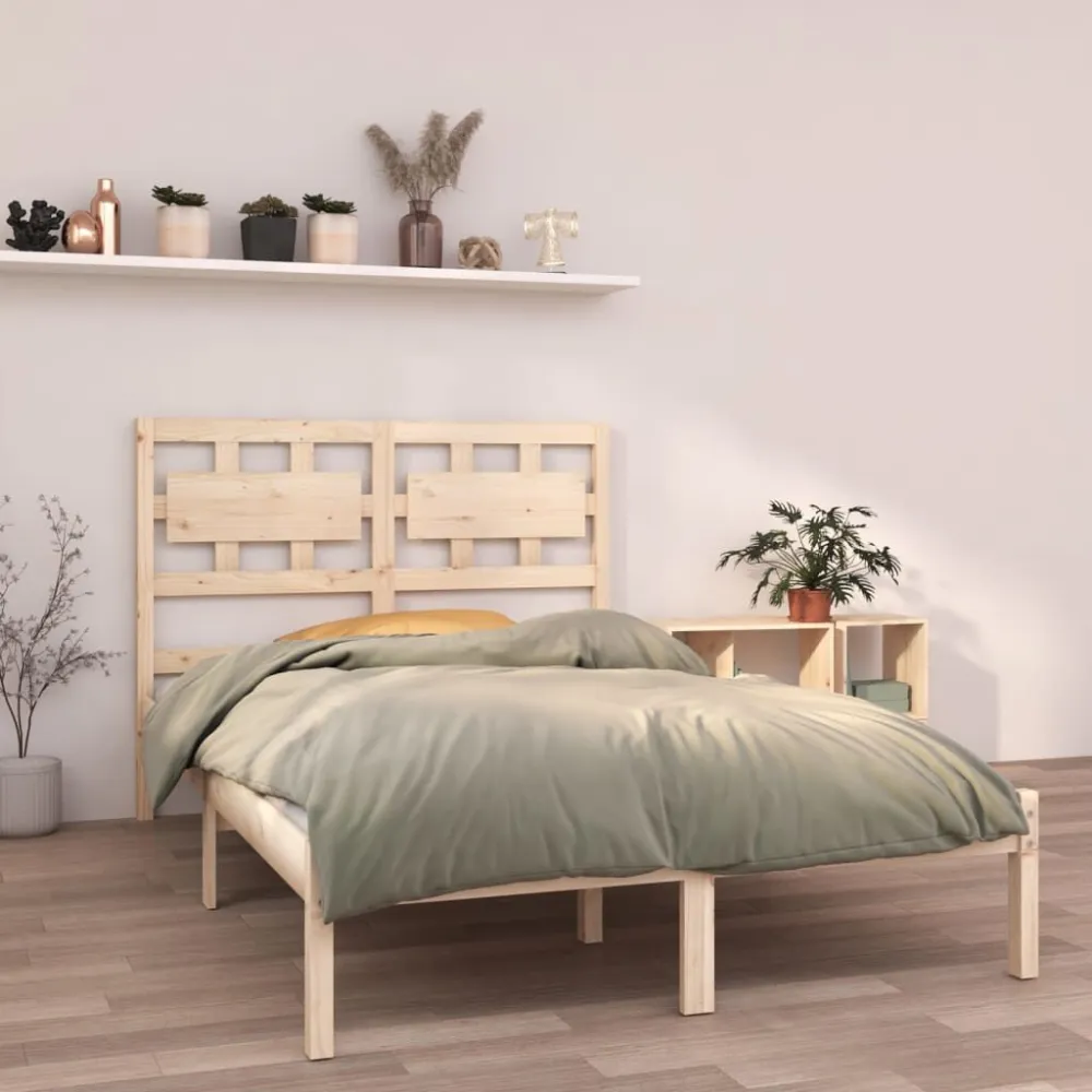 Estrutura de cama 140x190 cm madeira maciç