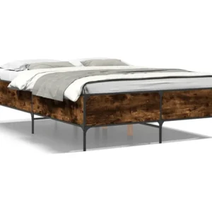 Estrutura de cama 140x200 cm derivados madeira/metal