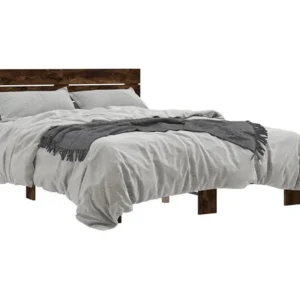 Estrutura de cama 140x200 cm derivados madeira/metal