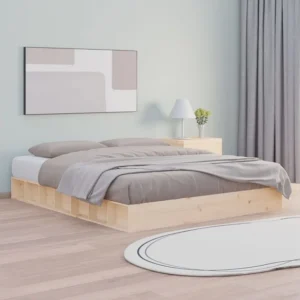 Estrutura de cama 140x200 cm madeira maciç