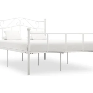 Estrutura de cama 140x200 cm metálico branco