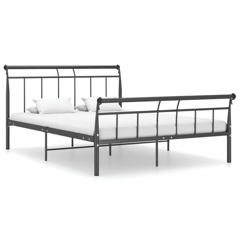 Estrutura de cama 140x200 cm metálico preto