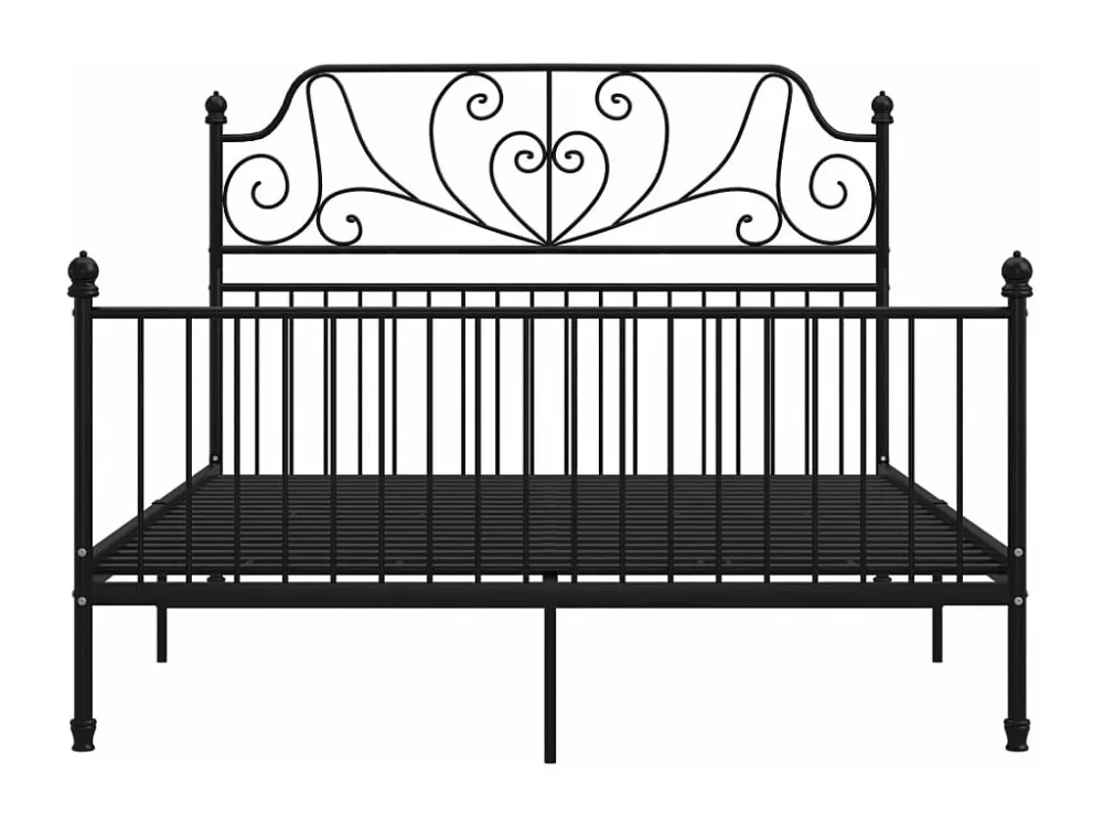 Estrutura de cama 140x200 cm metálico preto