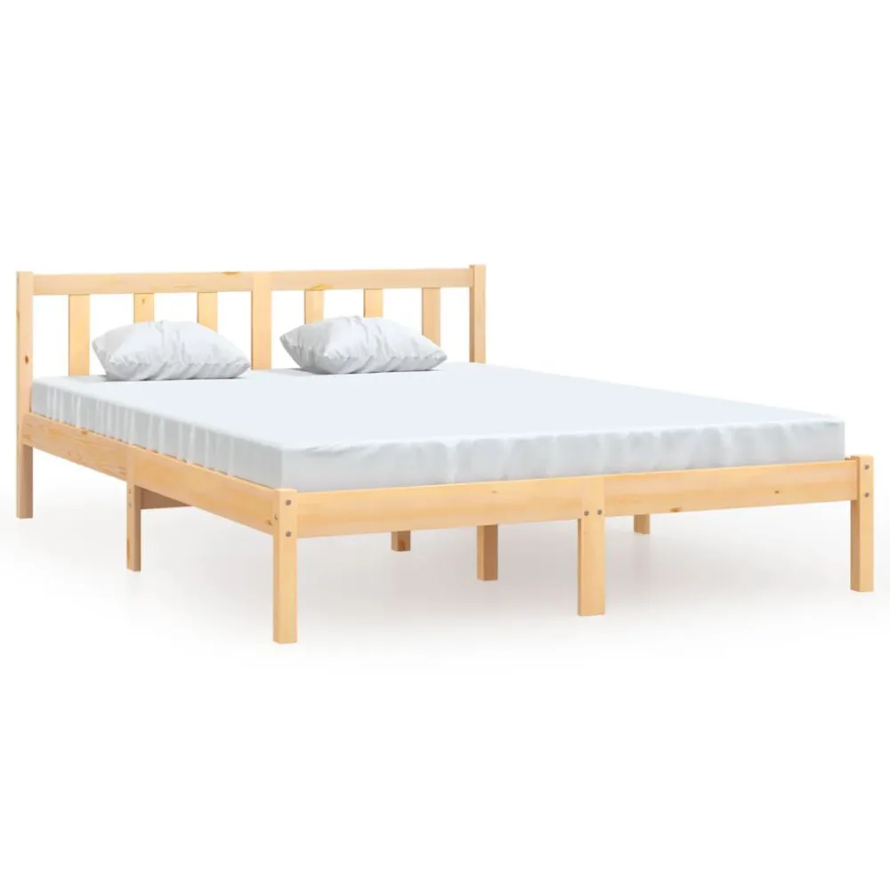 Estrutura de cama 140x200 cm pinho maciço
