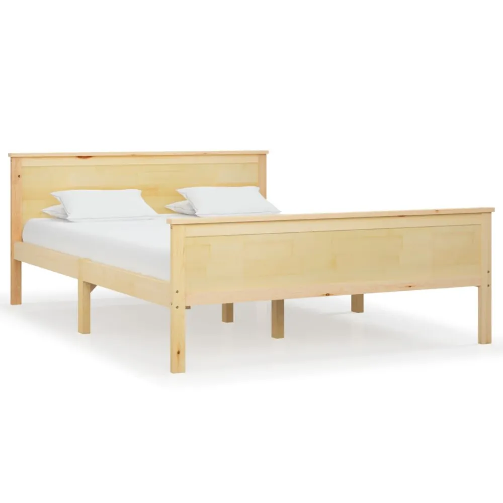 Estrutura de cama 140x200 cm pinho maciço