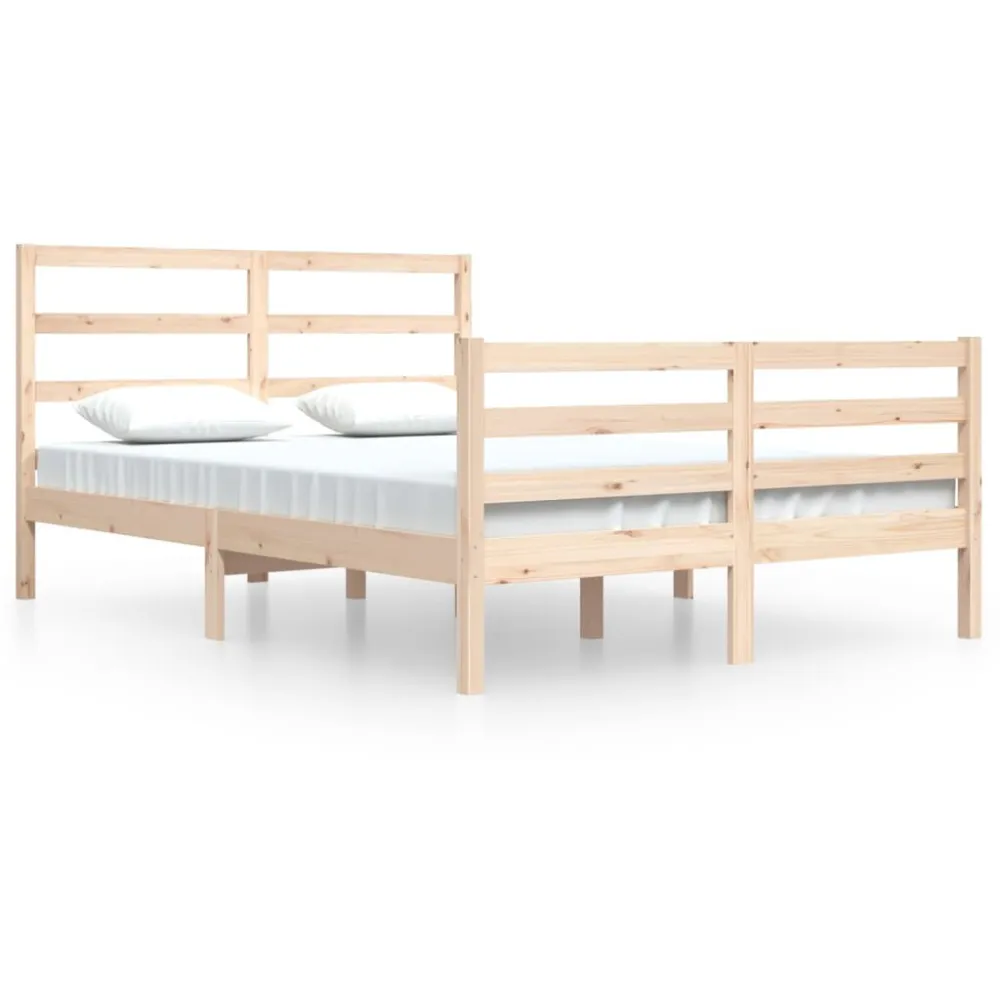 Estrutura de cama 140x200 cm pinho maciço