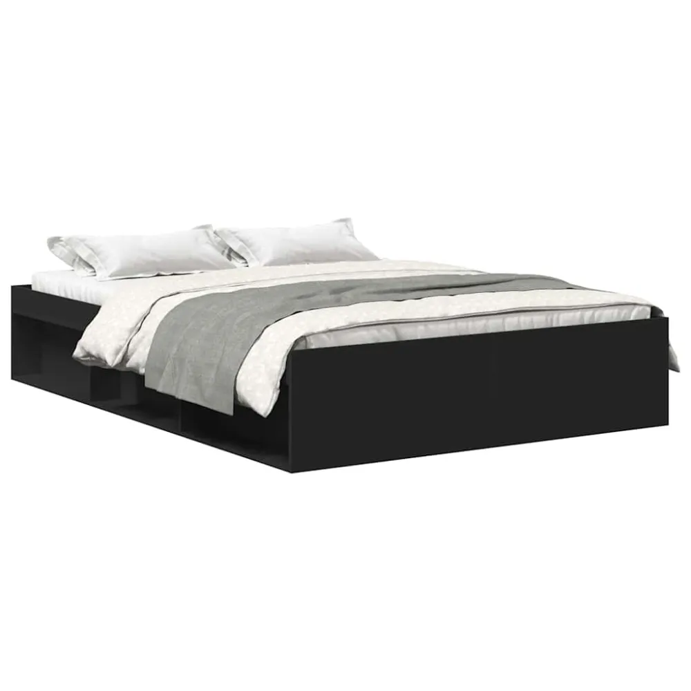 Estrutura de cama 140x200 cm preto