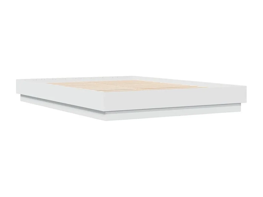 Estrutura de cama 160x200 cm derivados de madeira branco