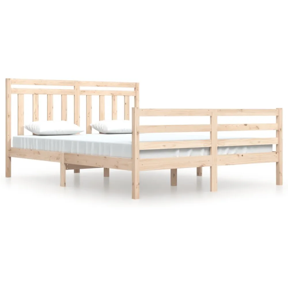 Estrutura de cama 160x200 cm madeira maciç