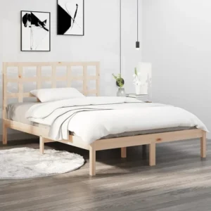Estrutura de cama 160x200 cm madeira maciç