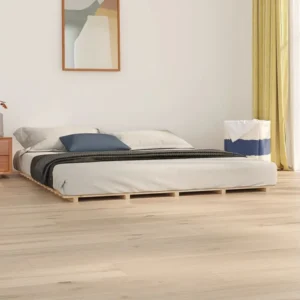 Estrutura de cama 160x200 cm madeira de pinho maciç