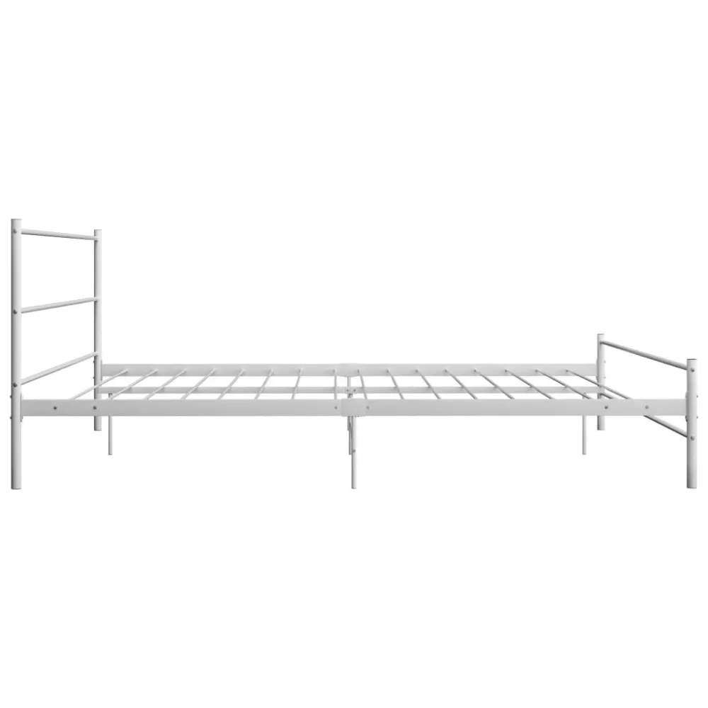 Estrutura de cama 160x200 cm metálico branco