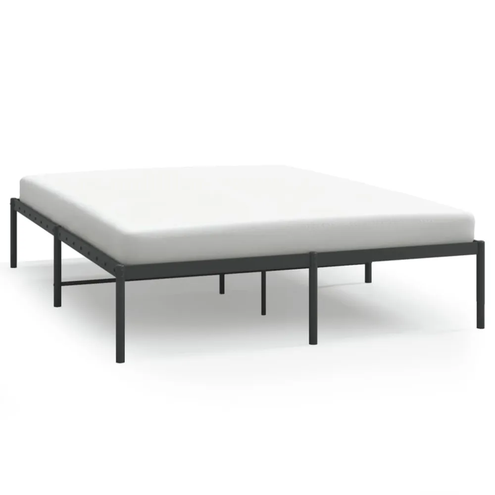 Estrutura de cama 160x200 cm metálico preto