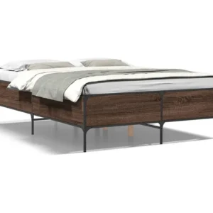 Estrutura de cama 160x200cm derivados madeira/metal