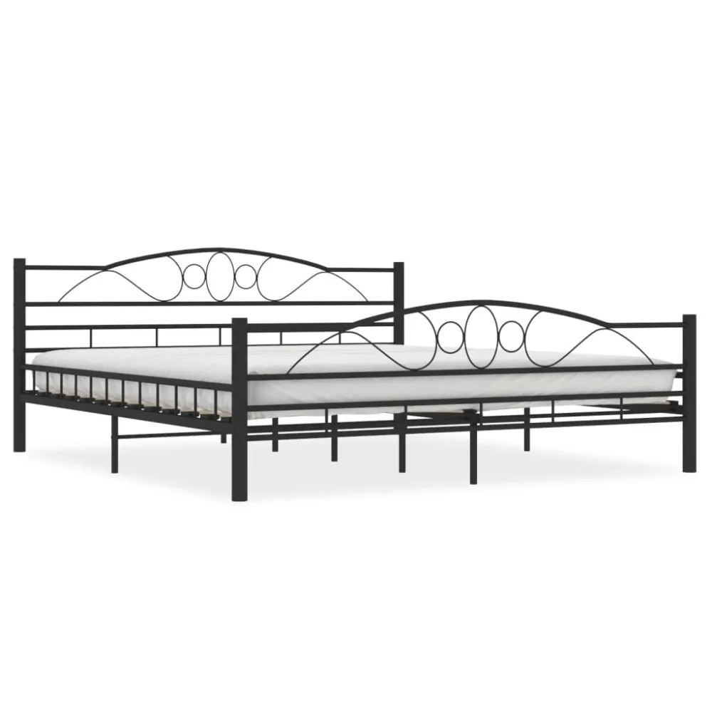 Estrutura de cama em ço 180x200 cm preto