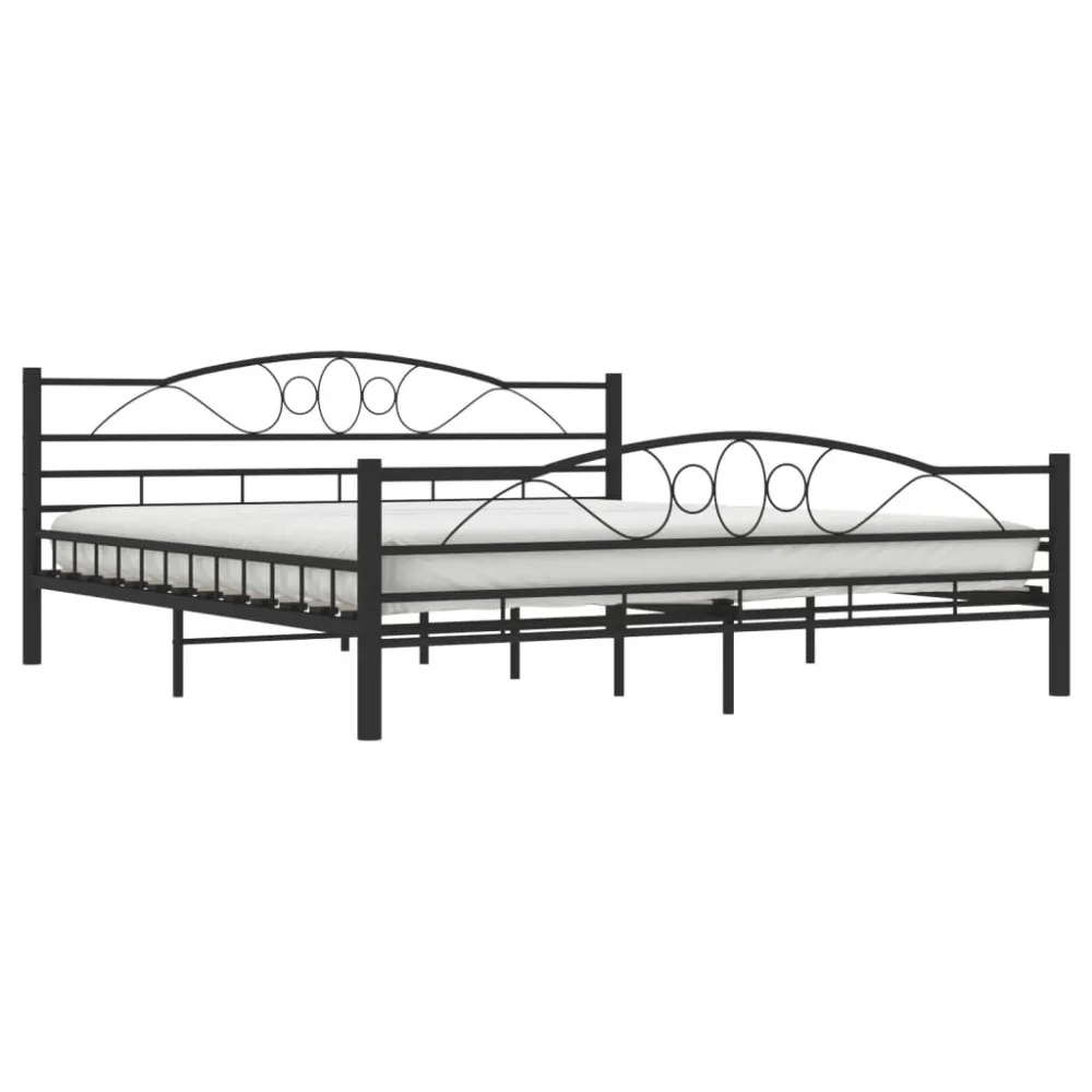 Estrutura de cama em ço 180x200 cm preto