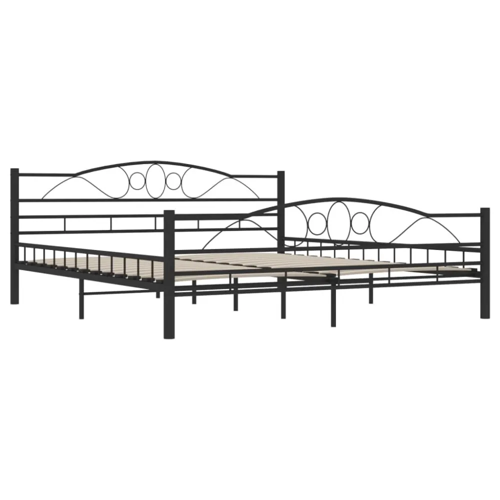 Estrutura de cama em ço 180x200 cm preto