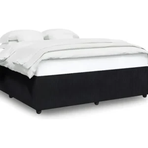 Estrutura de cama 180x200 cm veludo preto