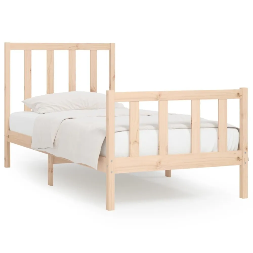 Estrutura de cama 90 x 200 cm madeira maciç