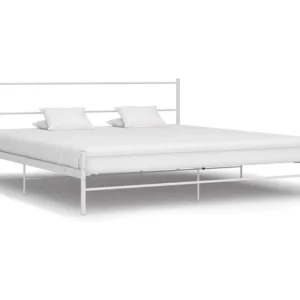 Estrutura de cama 200x200 cm metálico branco