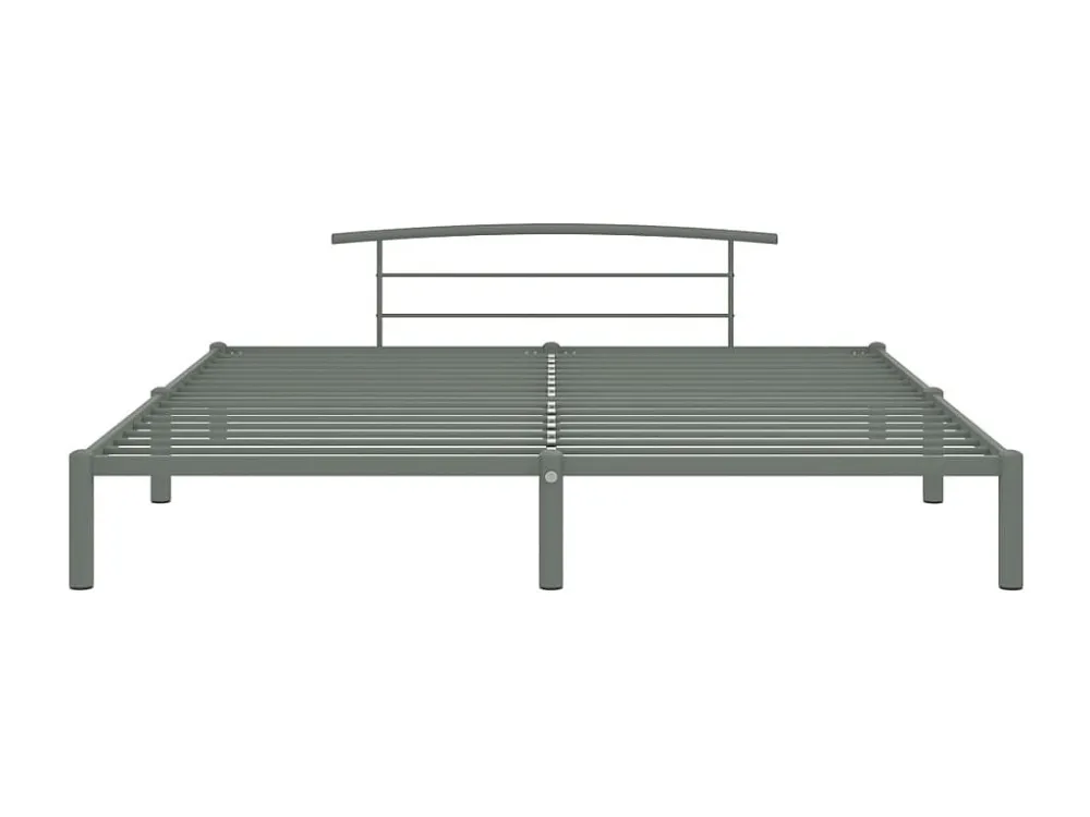 Estrutura de cama 200x200 cm metálico cinzento