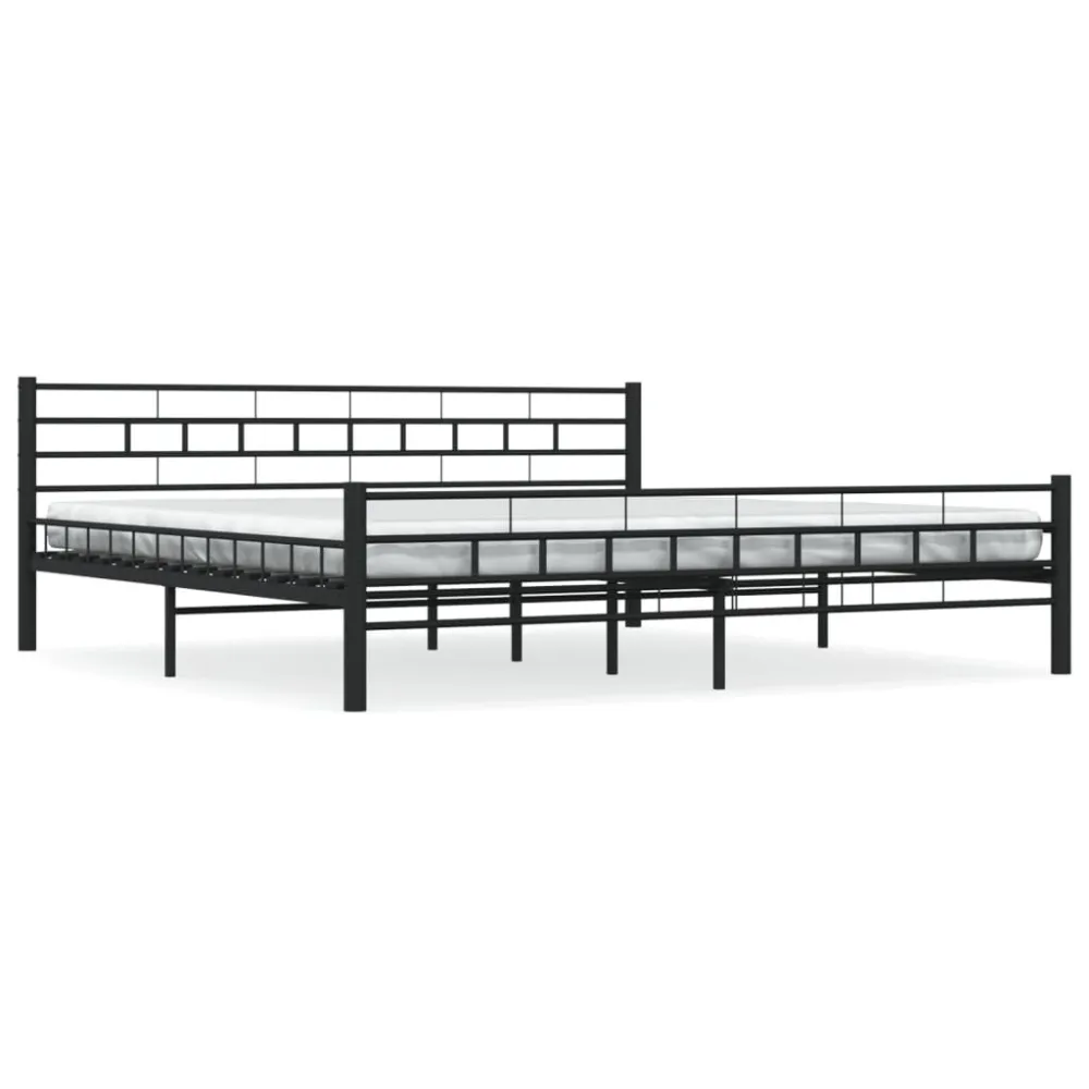 Estrutura de cama 200x200 cm ço preto