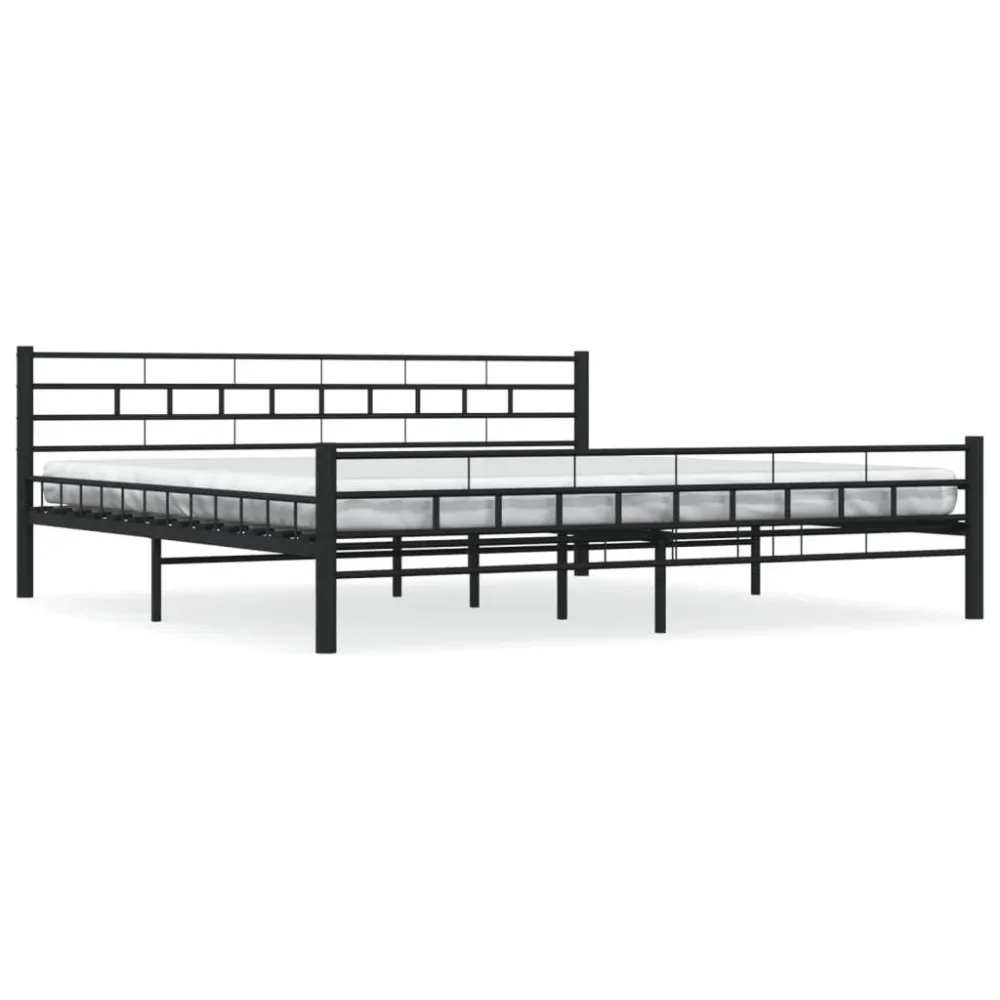 Estrutura de cama 200x200 cm ço preto